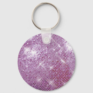 Pink Sparkle-Look Key Ring