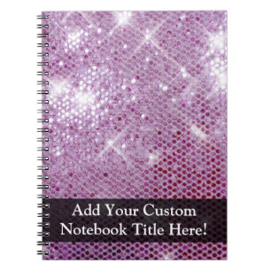 Pink Sparkle-Look Notebook