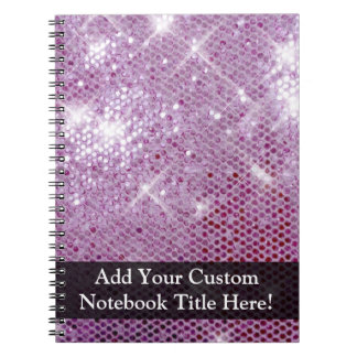 Pink Sparkle-Look Notebook