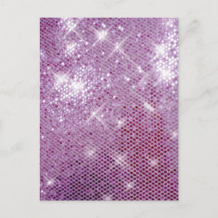 Pink Sparkle-Look Postcard