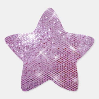 Pink Sparkle-Look Star Sticker