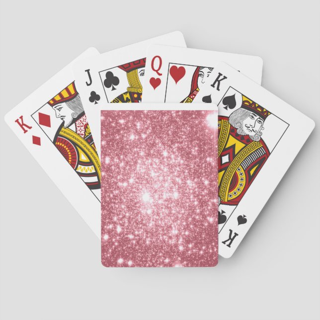 Pink Sparkle Playing Cards (Back)