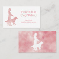 Pink Sparkle Pretty Dog Walker Pet Sitter