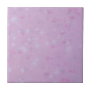 Pink Sparkle Small Ceramic Tile