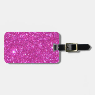 Pink Sparkle Sparkly Glitter Girly Girl Stuff Glam Luggage Tag