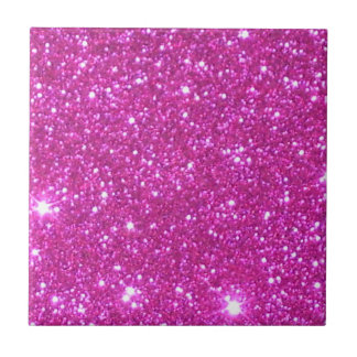 Pink Sparkle Sparkly Glitter Girly Girl Stuff Glam Tile