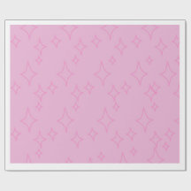 Pink Sparkle Star Pattern Wrapping Paper