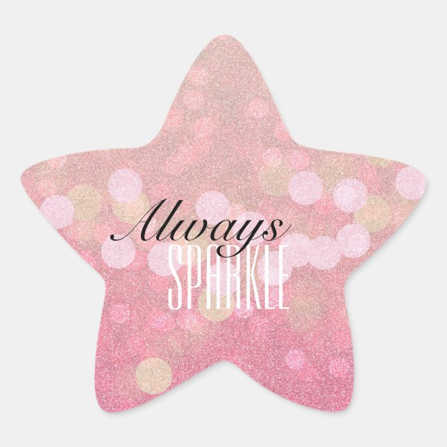 Pink Sparkle Star Sticker (Front)