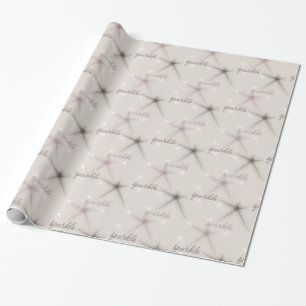 Pink Sparkle Stars Wrapping Paper