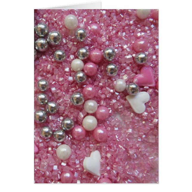Pink Sparkles and Love Hearts (Front)