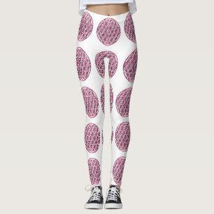 Pink Sparkling Flower of Life Leggings