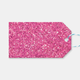 Pink sparkling glitter pattern           gift tags