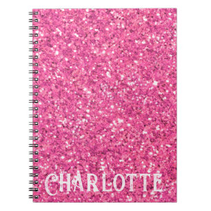Pink sparkling glitter pattern      notebook