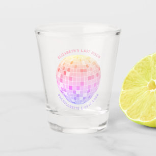 Pink Sparkly Disco Ball Bachelorette Weekend Party Shot Glass