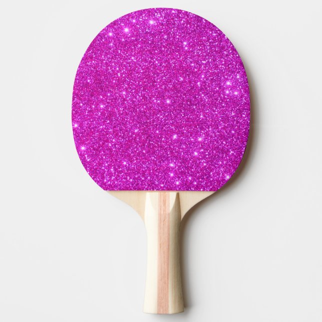 Pink Sparkly Glitter Girly Ping Pong Paddle 2 (Front)