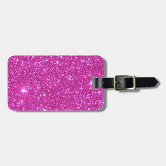 Pink Sparkly Sparkle Glitter Glam Luggage ID Tag
