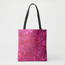 Pink Sparkly Tote Bags Princess Glittery Fun