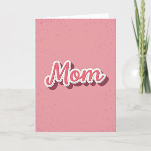 Pink Speckled Mom Card