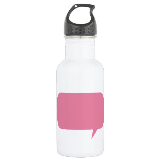 Pink speech bubble custom saying personalised 532 ml water bottle