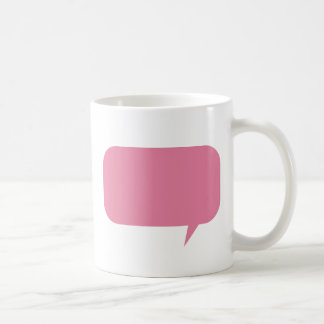 Pink speech bubble custom saying personalised gift coffee mug