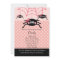 Pink Spider Halloween Birthday Invitations