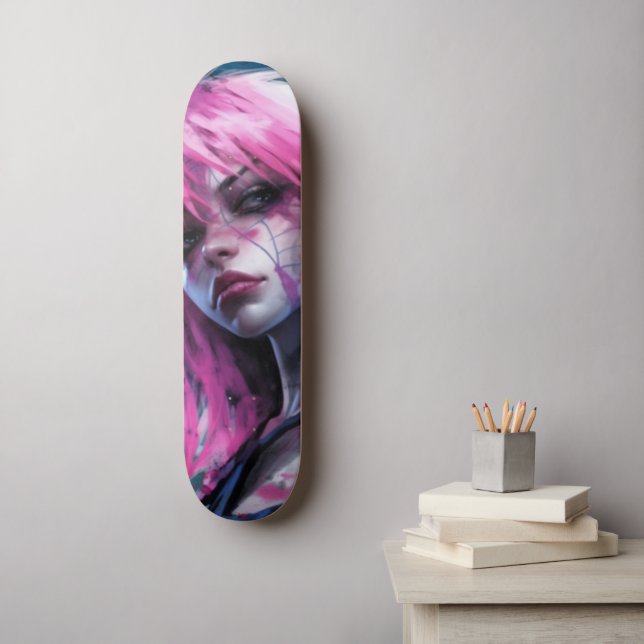 Pink Spider Skateboard (Wall Art)