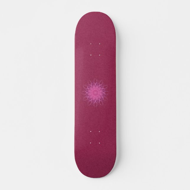Pink Spinner Mandala Skateboard (Front)