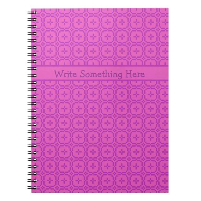 Pink Spiral Notebook to Personalise Welsh Tapestry (Front)