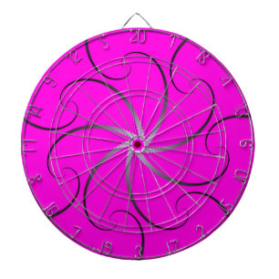 Pink Spiral Star Dartboard