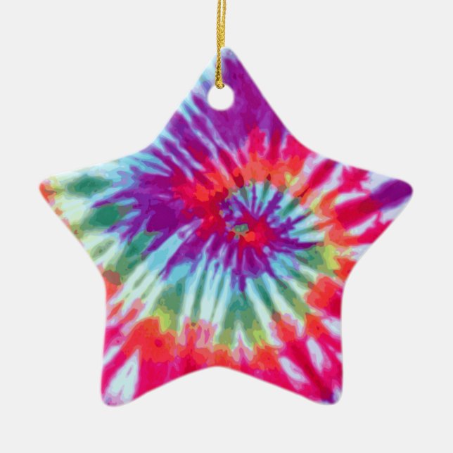 Pink Spiral Tie-Dye Ornament (Front)
