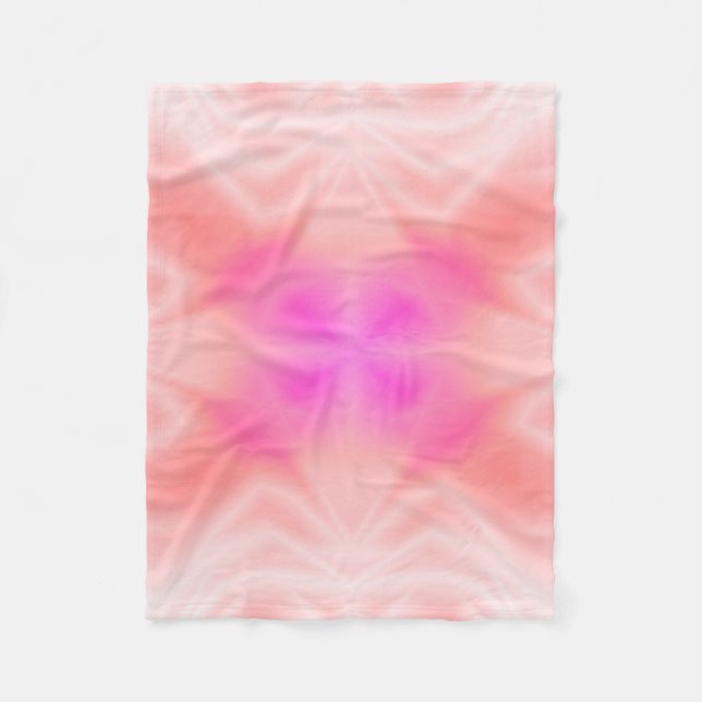 Pink Splash Fleece Blanket (Front)