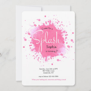 Pink Splash Invitation