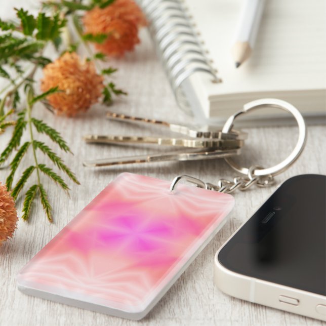 Pink Splash Key Ring (Front Right)