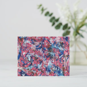 Pink Splatter Abstract Postcard