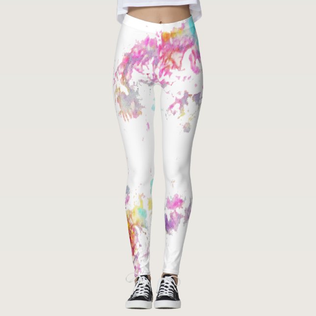 Pink Splatter Leggings (Front)