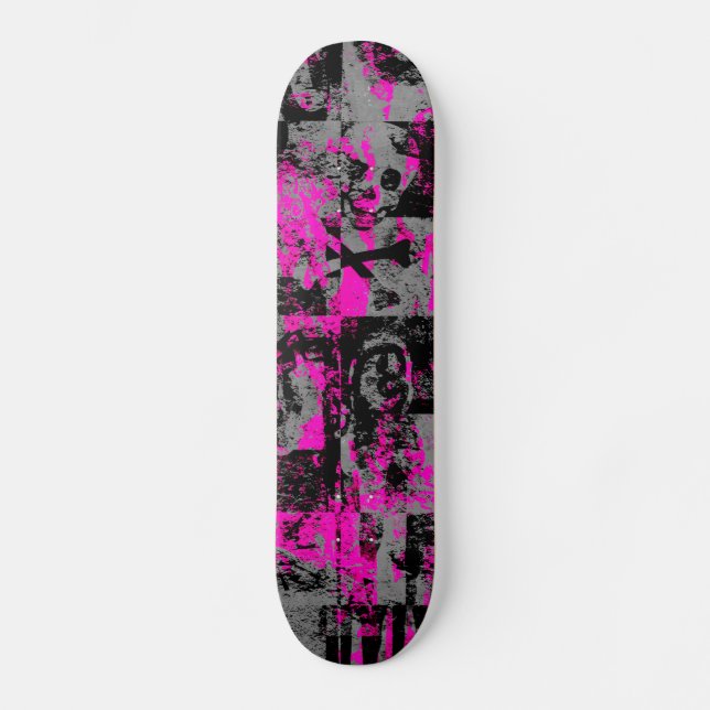 Pink Splatter Skateboard Deck (Front)
