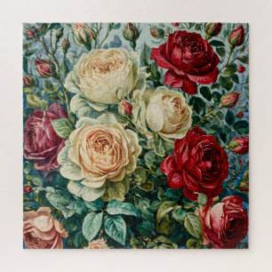Pink splendour. Floral bouquet of roses. Jigsaw Puzzle