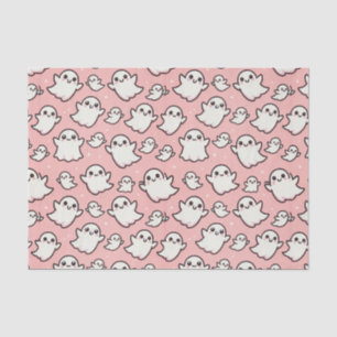 Pink Spooky Ghost Halloween Party Tissue Paper