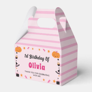 Pink Spooky Halloween Cute Ghost Birthday Party Favour Box