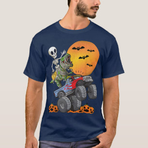 Pink Spooky Halloween Monster Truck Pumpkin Mummy T-Shirt