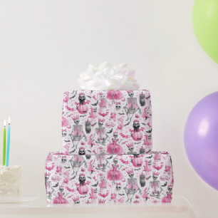 Pink & Spooky Halloween Princess Wrapping Paper