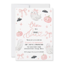 Pink Spooky One 1st Birthday Cute Ghost Girl