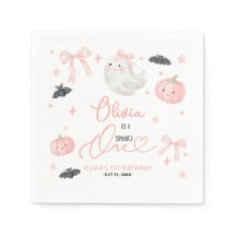 Pink Spooky One 1st Birthday Cute Ghost Halloween