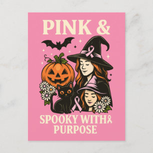 Pink & Spooky with Purpose – Halloween  Holiday Postcard