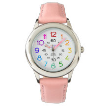Pink Sport Watch for Girls Labelled Hands