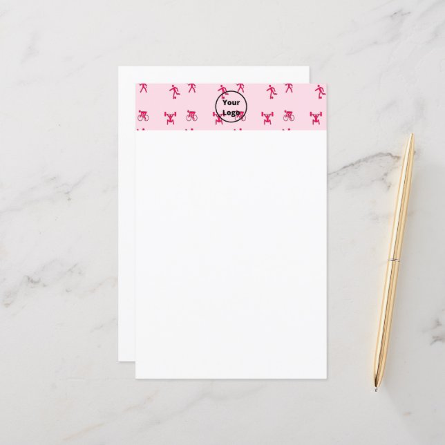 Pink sports business pattern (Front/Back In Situ)