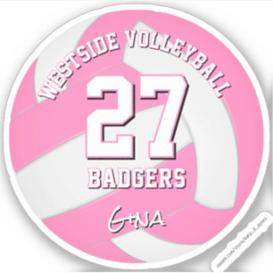 pink sports team colors volleyball player