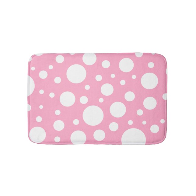 Pink Spots Bath Mat (Front)