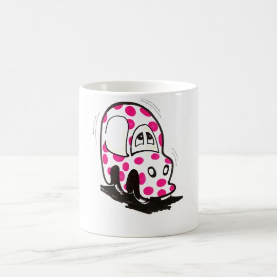 Pink Spotty Car Mug