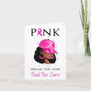 Pink Spread The Hope Find The Cure Breast Cancer A Card
